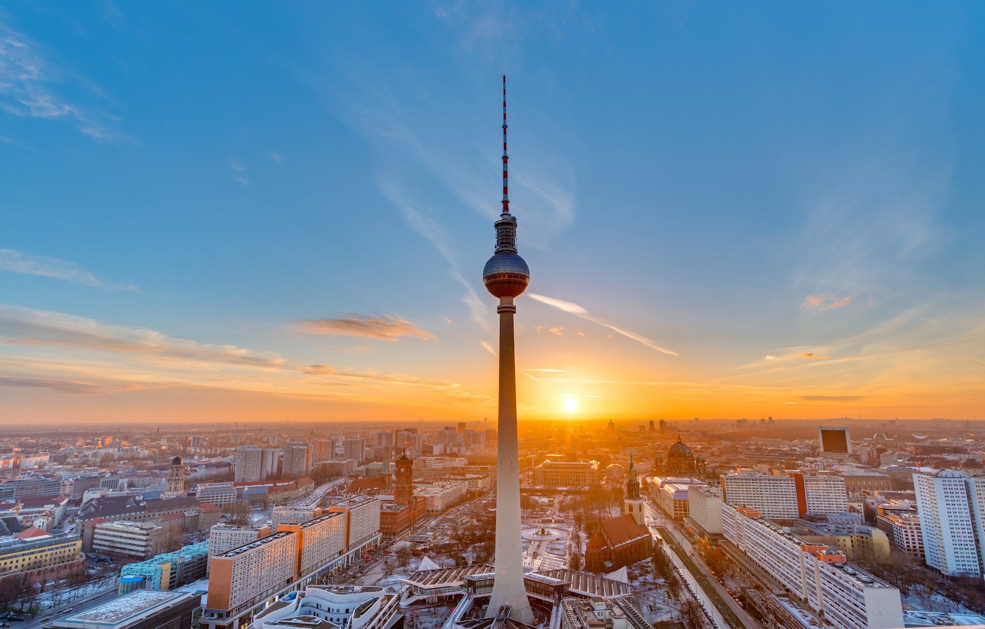 Beautiful sunset in Berlin